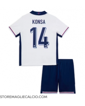Inghilterra Ezri Konsa #14 Maglia Gara Casa Repliche Europei 2024 Bambino